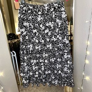 Topshop Ruffle Midi Skirt